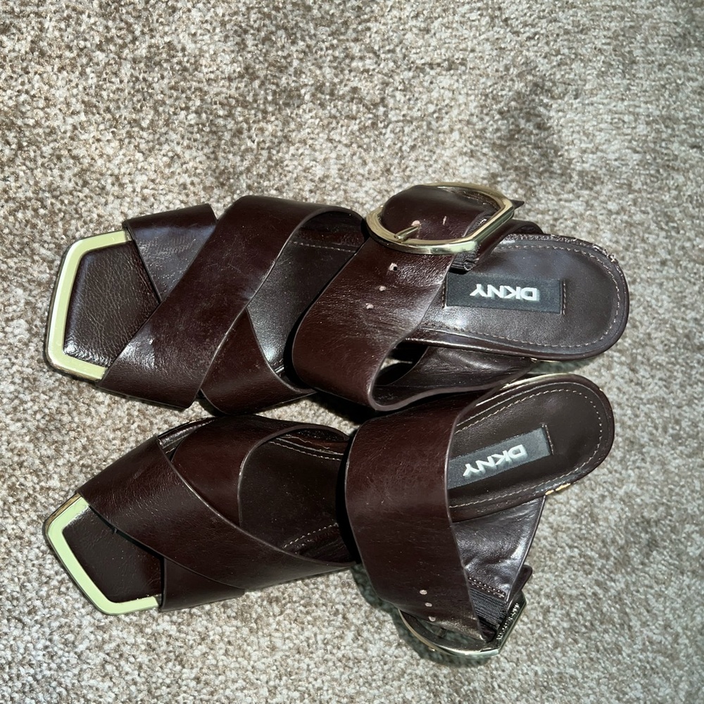 Brown dkny heels